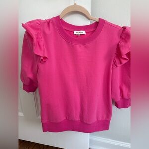 Sugarlips Pink Ruffle Sleeve Sweater